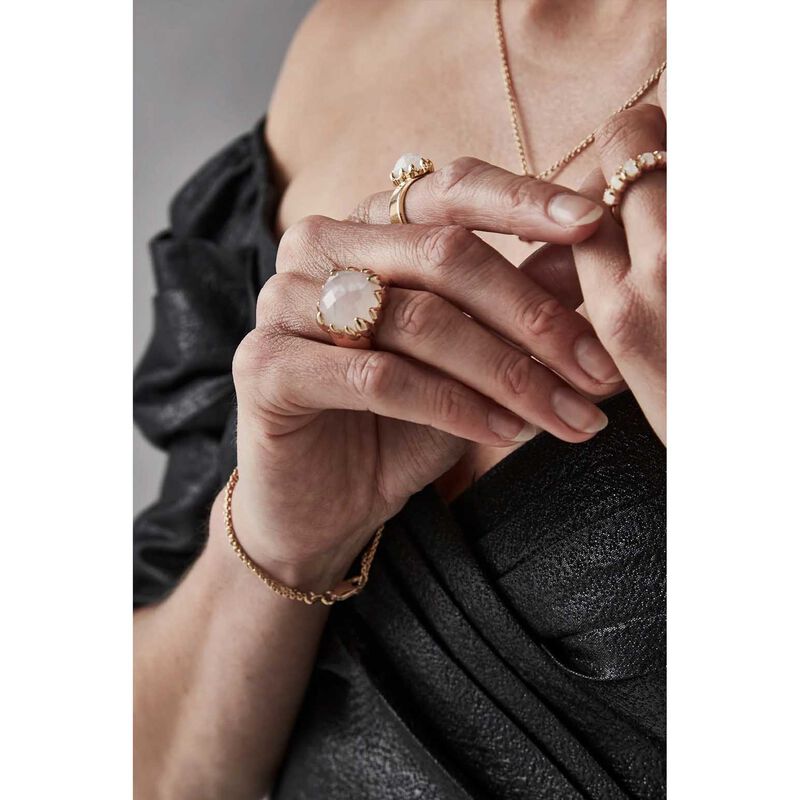 Stolen Girlfriends Club Claw Ring Rose Quartz image number 1